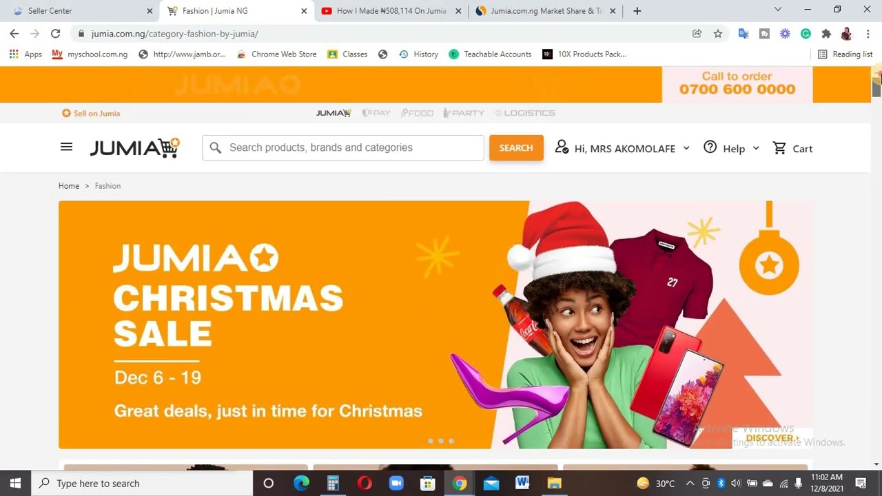 Jumia Nigeria website screenshot